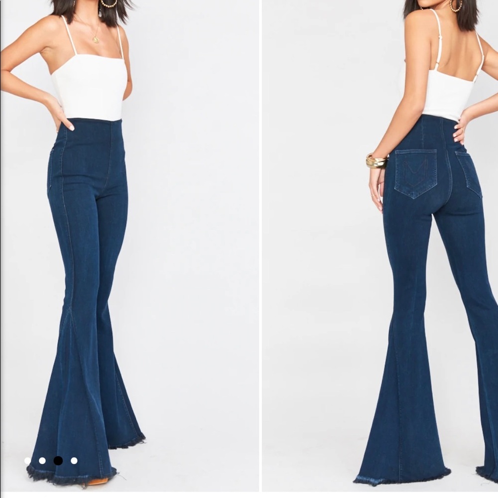 Show me your mumu flare bell bottom jeans